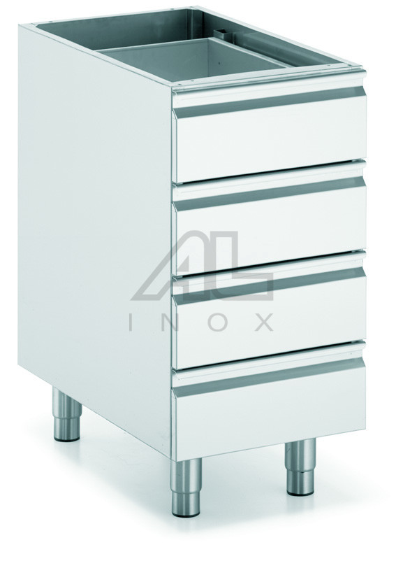 SCHUBLADENSCHRANK MIT 4 SCHUBLADEN FÜR MODULARER TISCHAUFBAU – CSC4