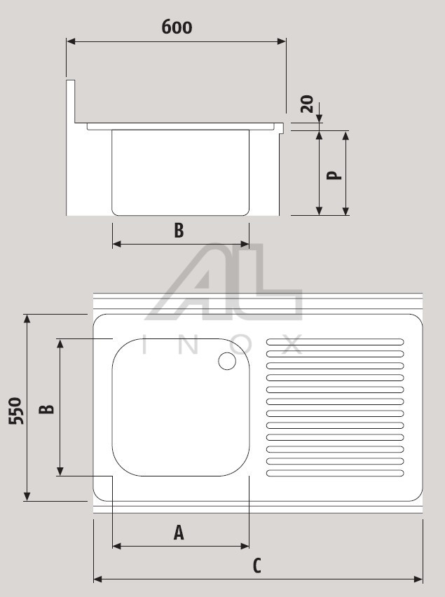 LAVATOIO CON 1 VASCA E INVASO – IV6