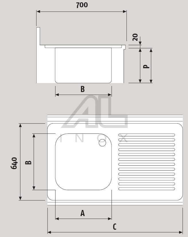 LAVATOIO CON 1 VASCA E INVASO – IV7