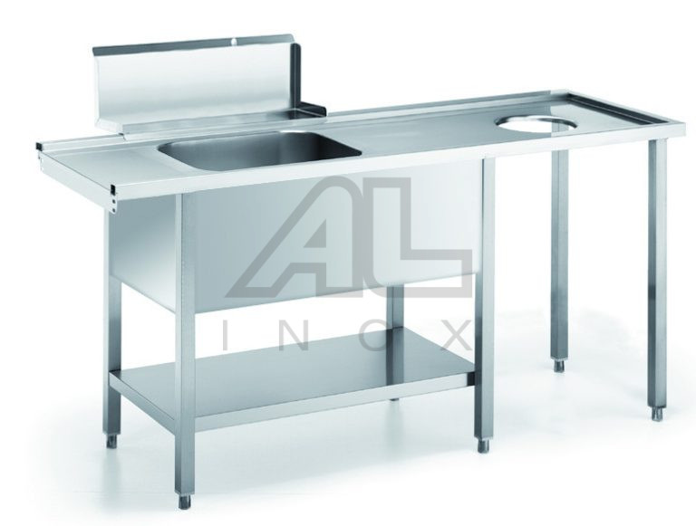 TAVOLO LAVASTOVIGLIE CON VASCA E FORO – TEVF