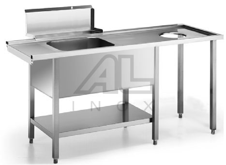 TAVOLO  ECONOMICO LAVASTOVIGLIE CON VASCA E FORO – TEVF_E